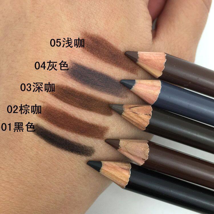 【送转笔刀韩版伊可儿可爱糖果多色木杆眉笔防水防汗持久不易脱妆