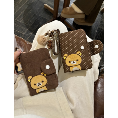 新款原创刺绣轻松熊护照包大容量