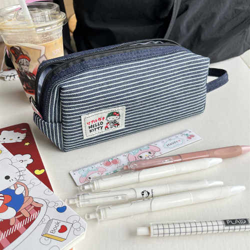 笔袋牛仔布2024新款卡通可爱