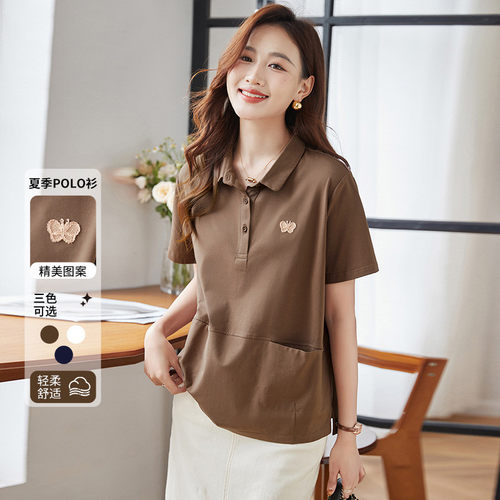 翻领短袖T恤女2026新款时尚polo