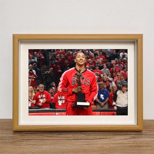 篮球相框德里克罗斯书桌摆台装饰画球星纪念海报画框挂画生日礼物