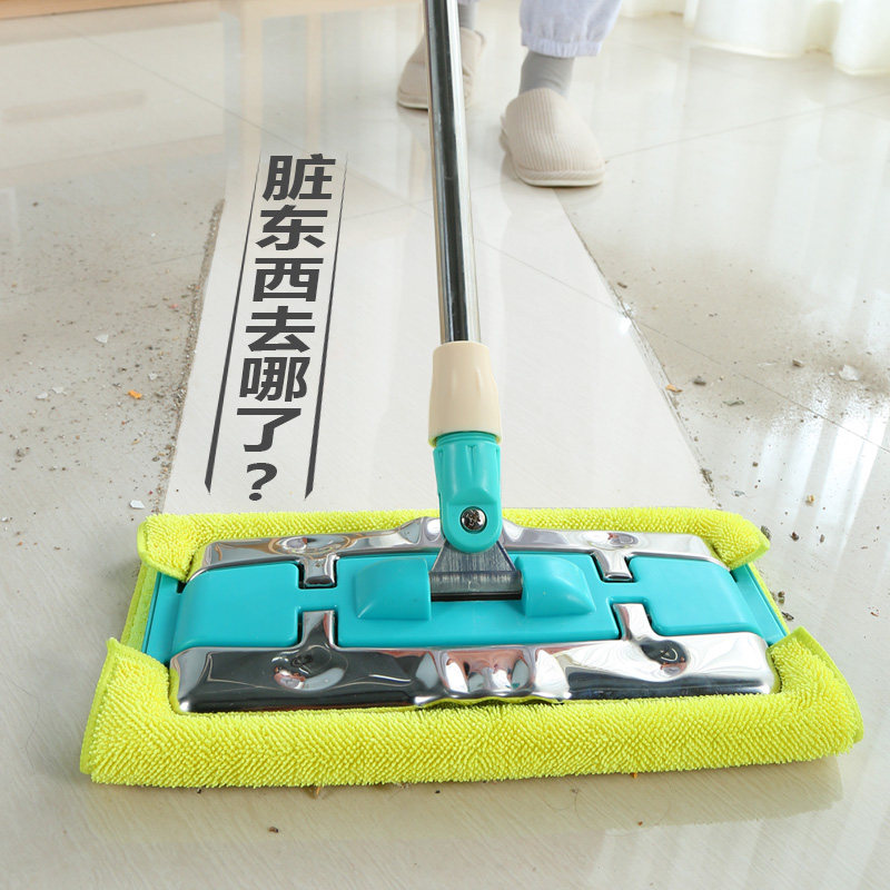 洁仕宝鸿途平板夹布拖把一拖家用木地板替换布拖地毛巾干湿两用夹
