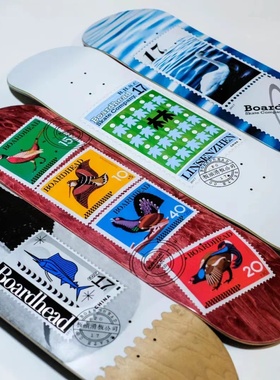 BOARDHEAD汇丰STAMP#012新款邮票系列玫瑰青少年专业双翘滑板板面