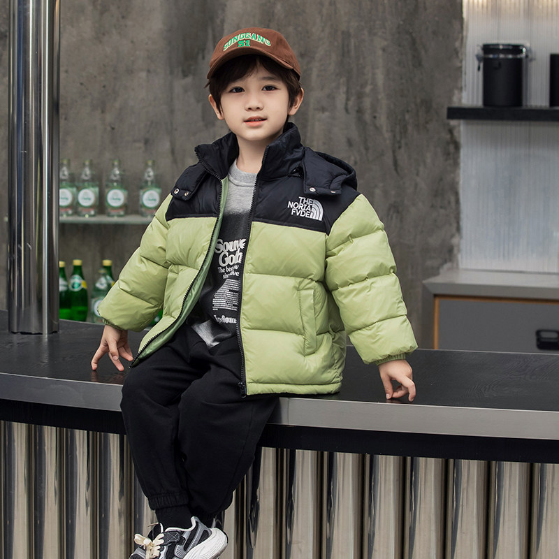 反季童装新款儿童羽绒服男女童拼色外套中小童加厚款可脱帽羽绒服,童装/婴儿装/亲子装,羽绒服,淘宝优惠券,粉丝福利购,淘宝优惠卷