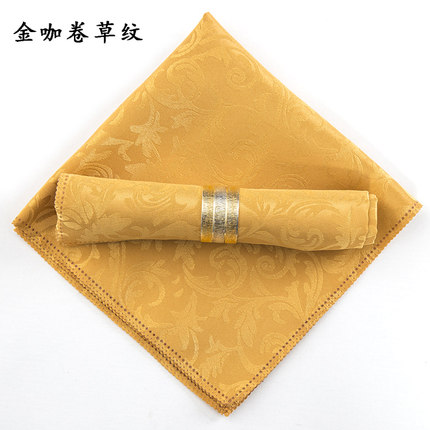 提花口布席巾折花 西餐巾餐厅欧式红色酒店擦杯布 餐巾布餐垫布