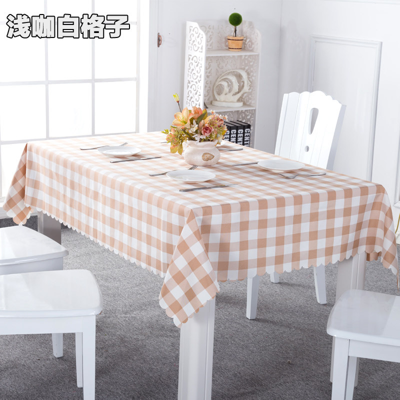 格子桌布布艺餐桌布客厅茶几布酒店餐厅台布田园格子布长方形定做