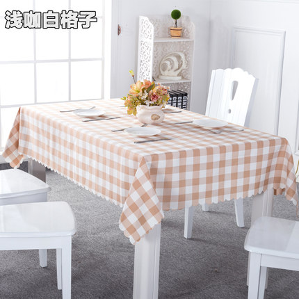 格子桌布布艺餐桌布客厅茶几布酒店餐厅台布田园格子布长方形定做
