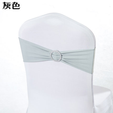 婚庆免系蝴蝶结绑带弹力椅套椅背花装饰钻扣椅背扣酒店婚礼道具