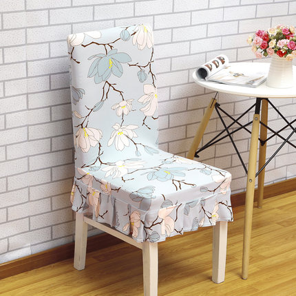 家用弹力连体餐桌椅子套罩简约现代凳子套罩酒店餐厅座椅套布艺