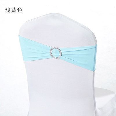 婚庆免系蝴蝶结绑带弹力椅套椅背花装饰钻扣椅背扣酒店婚礼道具