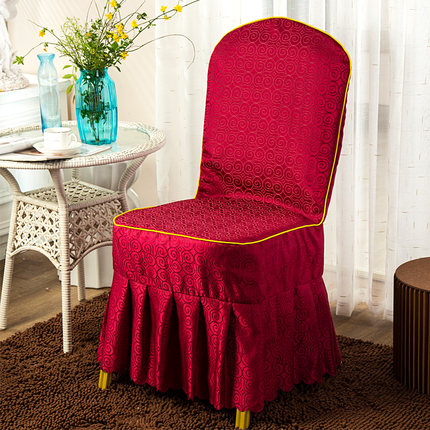 定做酒店椅套连体饭店椅子套餐厅婚庆婚宴凳子套罩座椅套布艺批发