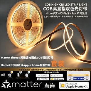Matter thread苹果homekit无极调光调色智能客厅书房吊顶COB灯带