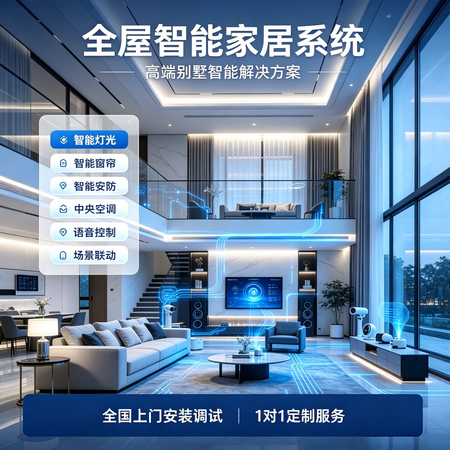 全屋智能家居系统定制上门安装图片