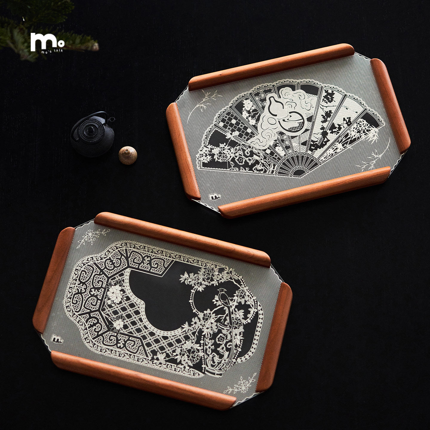 莫语『窗韵』复古托盘蕾丝印花中古风客厅桌面创意香薰摆件茶盘,家居饰品,香薰托盘,淘宝优惠券,粉丝福利购,淘宝优惠卷