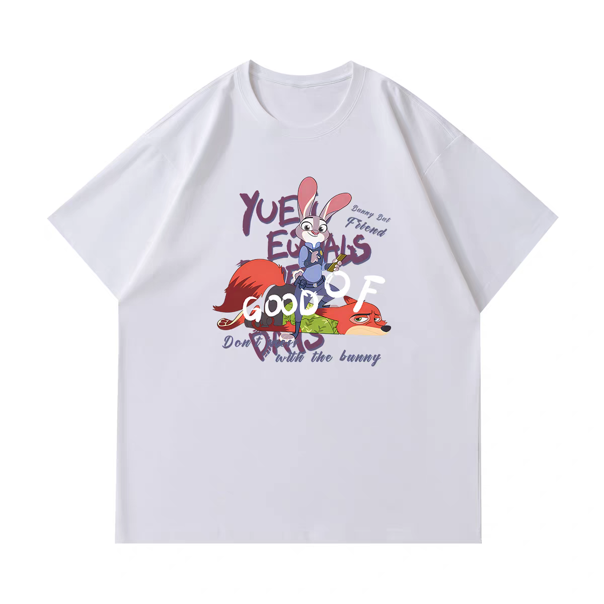 疯狂动物城2美式卡通动漫印花T恤