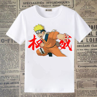 权威影忍者手游鸣人佐助短袖t恤男女抽象表情包上衣学生半袖T恤潮
