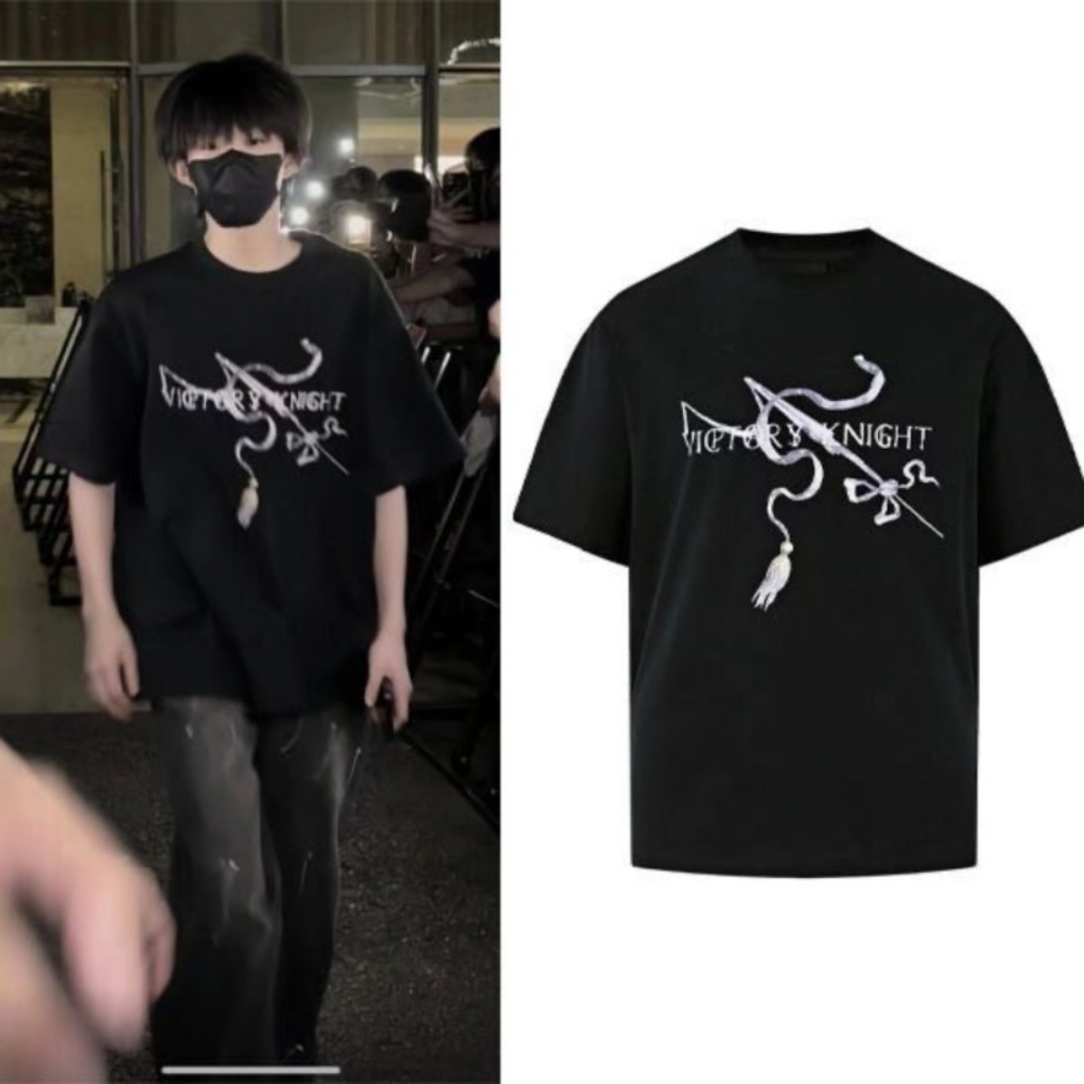 TF家族陈奕恒同款衣服美式复古骑士旗帜短袖T恤男女半袖定制上衣
