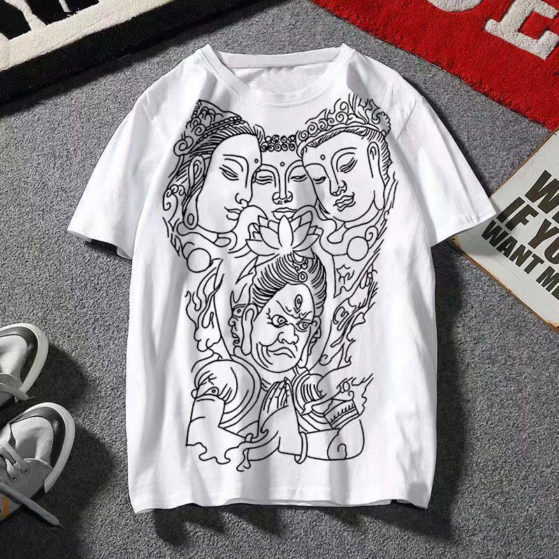 三面佛连体上衣服短袖T恤