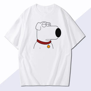 恶搞之家布莱恩饺子皮特盖酷家族短袖t恤学生宽松上衣夏季潮T男女