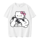t恤夏季 2025新款 趣味圆领短袖 健身hellokitty肌肉T恤男女潮流上衣