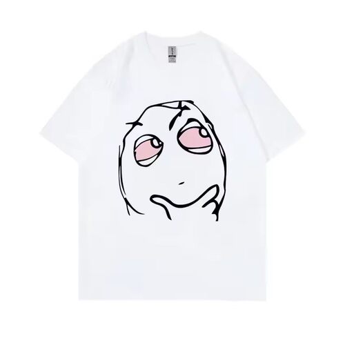 RAGE GUY恶搞T恤漫画巨魔脸是我养老金红眼睛高反应脸短袖男女TEE