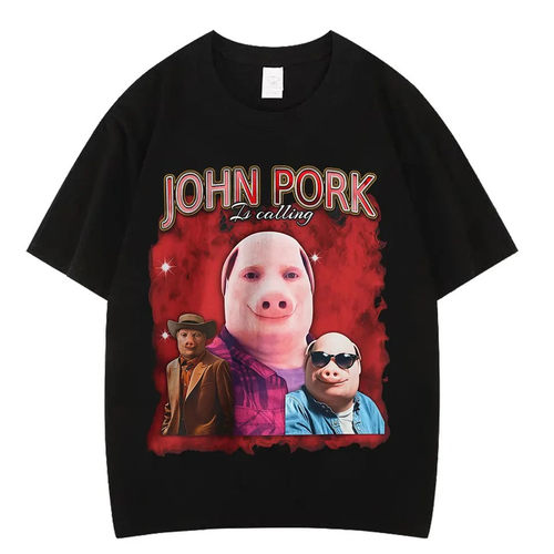 John Pork Is Calling Answer Call猪神衣服男女约翰波克短袖T恤