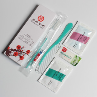 宾馆一次性牙刷牙膏六件套酒店专用洗漱用品套装软毛牙具四合一