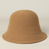 春夏新款 简约圆顶盆帽田园风小清新纯色渔夫帽女百搭户外出游遮阳