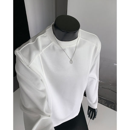 NOT UGLY店铺叁佰TTBRO新品田尼克工作室套头卫衣正肩长袖打底衫