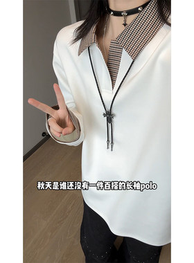 NOT UGLY店铺百搭CityBoy叁佰TTBRO千鸟格POLOT恤长袖上衣