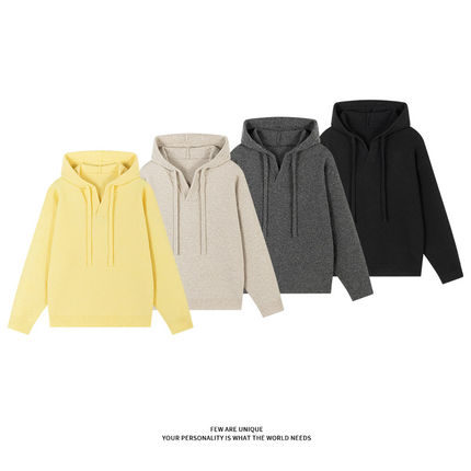 NOT UGLY叁佰TTBRO田尼克工作室个性情侣套头毛衣连帽针织衫