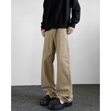 NOT UGLY店铺叁佰TTBRO卡其色水洗休闲裤子直筒长裤工装伐木裤