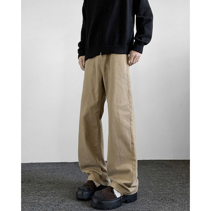 NOT UGLY店铺叁佰TTBRO卡其色水洗休闲裤子直筒长裤工装伐木裤