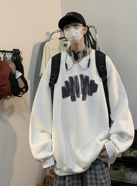 白敬亭goodbai耶啵耶啵店manuscript店韩版圆领休闲F2CE卫衣