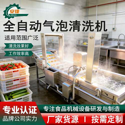 商用全自动鼓泡式瓜果气泡清洗机 辣椒气泡清洗机 果蔬清洗机