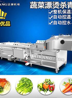 鱼腥草清洗漂烫设备 连续式 野蕨菜漂烫流水线 小根菜漂烫冷却机