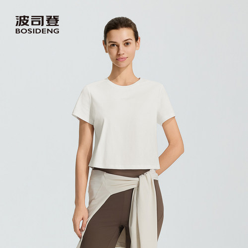 夏圆领显瘦柔软凉感透气T恤女