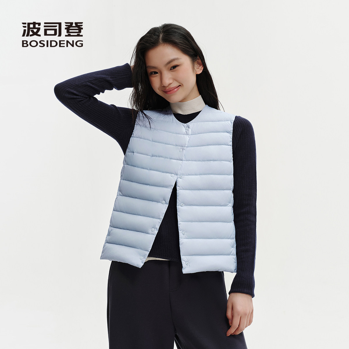 波司登2026新款女士羽绒马甲轻暖羽绒服轻薄外穿马夹B260135016