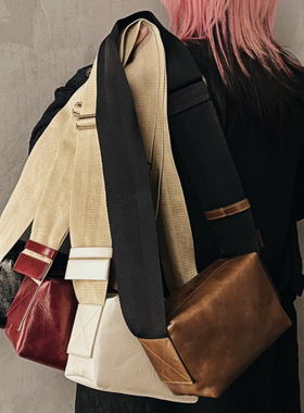 【意大利进口】u头层牛皮新中式复古油蜡皮豆腐包时尚ma单肩方包