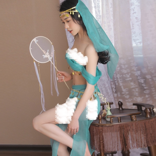 霏慕COS西域风情汉服女夏超仙性感睡衣古风古装异域儒裙舞姬套装