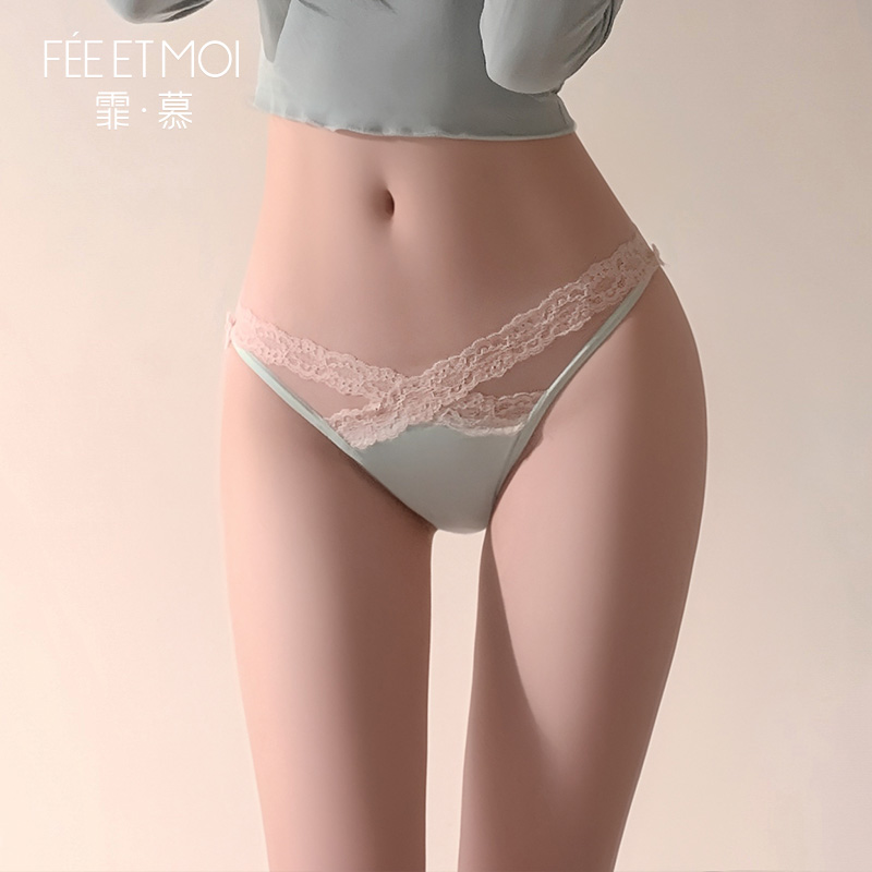 霏慕娇嗲baby蕾丝短裤网纱内裤女