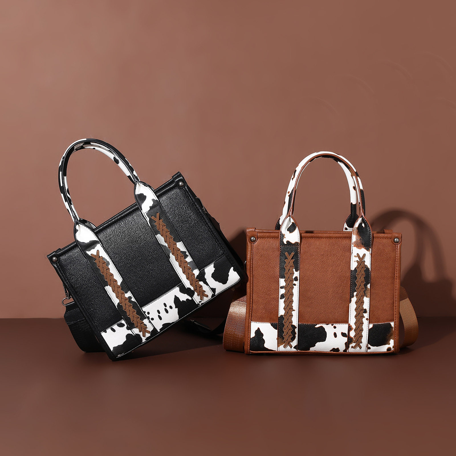 欧美复古组合包印花西部女式单肩波西米亚手提斜挎女包跨境亚马逊