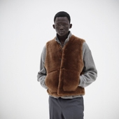 MERINO 25AW MOUTON AURALEE FUR VEST 土耳其绵羊短款 皮草马甲