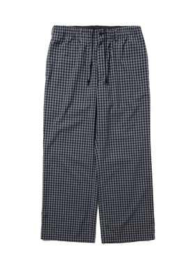 COOTIE T/W Square Leg Easy Pants25SS羊毛混纺格纹抽绳直筒西裤