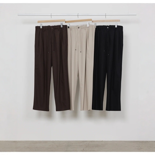 MARKAWARE Pleated Easy Trousers 25AW有机棉华达呢双褶休闲长裤