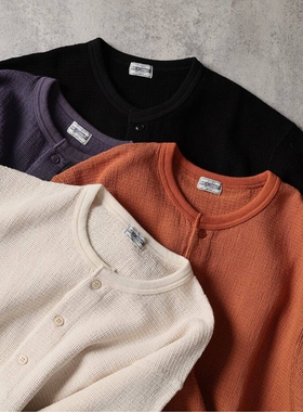 J.S.Homestead Reno Mesh Fabric T 26SS 网眼亨利领纽扣短袖T恤