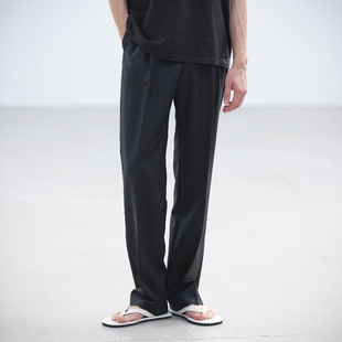 AURALEE BLUEFACED WOOL TWO-TUCK SLACKS 26SS 蓝面羊毛双褶西裤