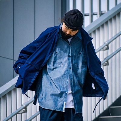 TNF北面紫标N25SA022蓝染夹克