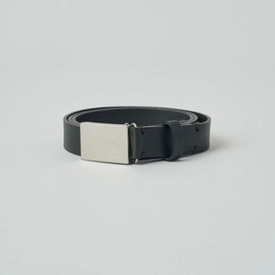 ssstein LEATHER BELT PLAIN BUCKLE 25AW 军事风简约牛皮腰带