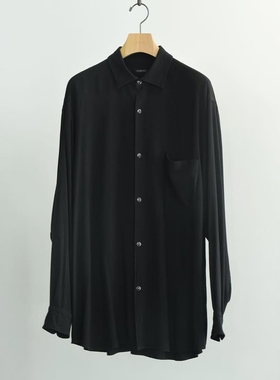 COMOLI Rayon Comoli shirt 26SS 人造丝宽松口袋长袖衬衫